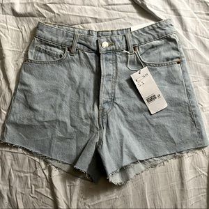 H&M Blue high waist jean shorts